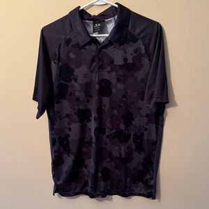 Oakley Black Camo Polo Golf Shirt